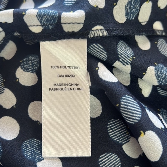 Cleo Navy Blue Polka Dot And Bow Tank Top Size M - Picture 10 of 13